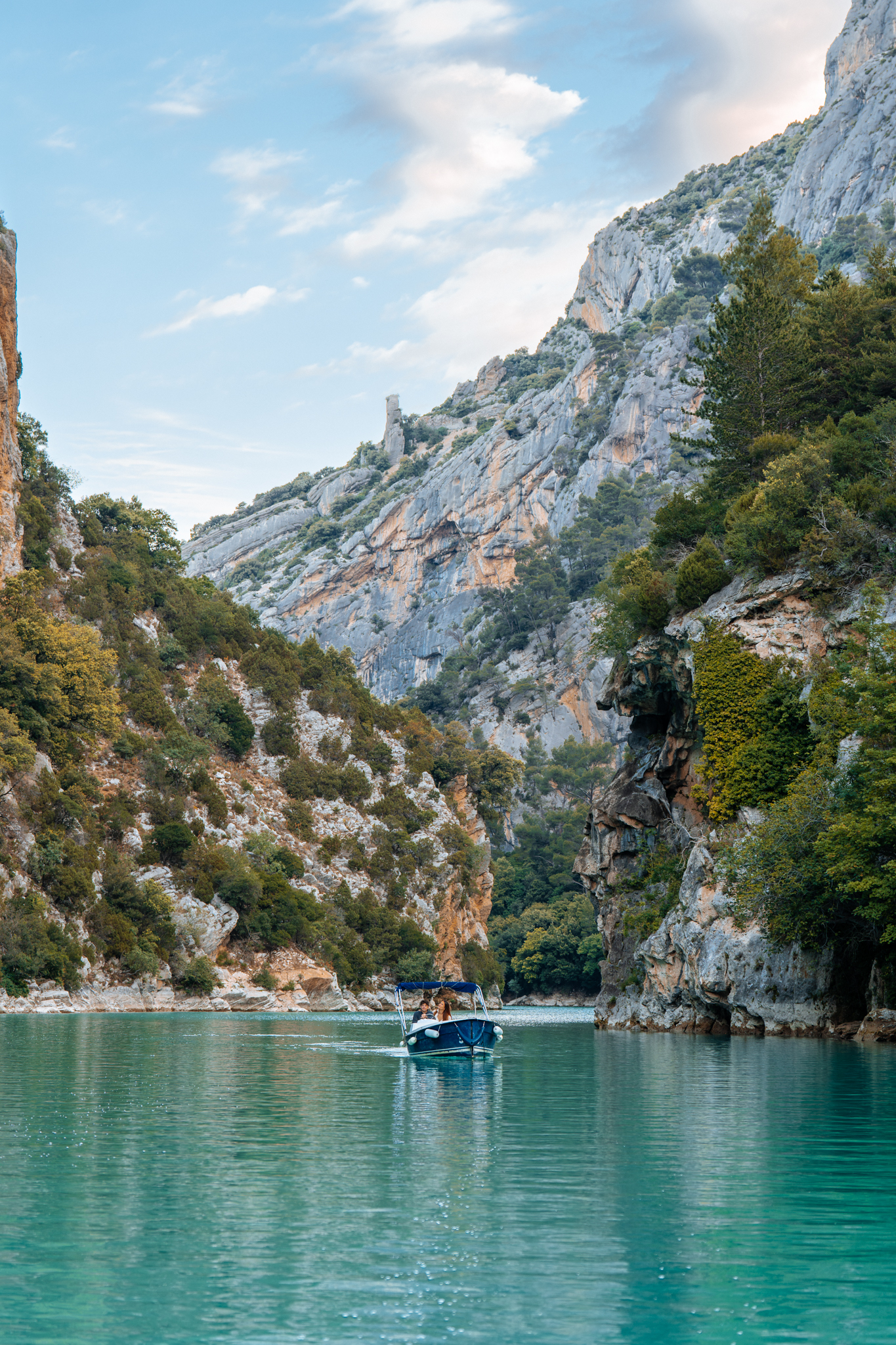 Les Gorges du Verdon vues depuis le lac de Sainte-Croix