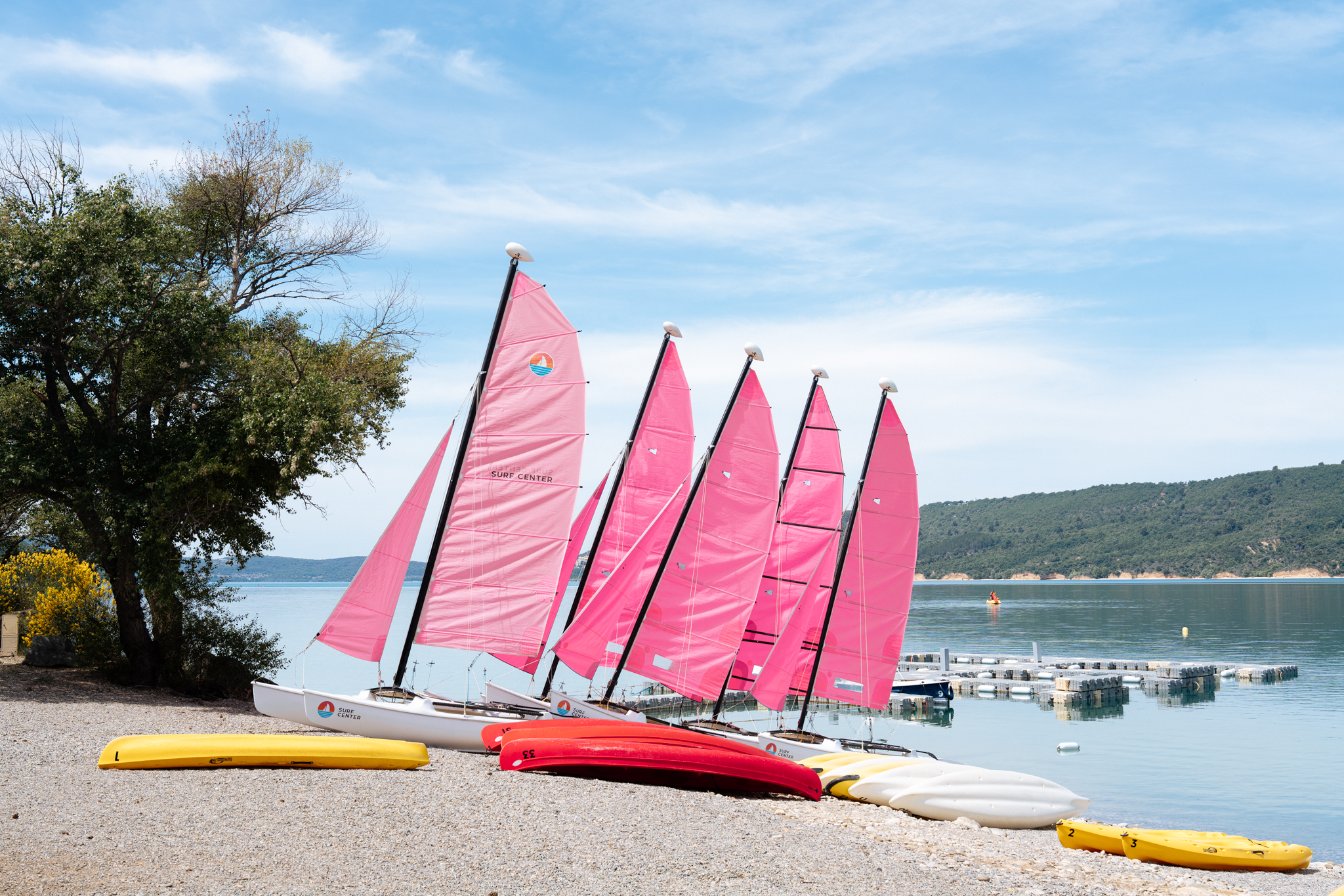 Vue aérienne du lac de Sainte-Croix — Les Salles-sur-Verdon